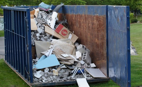 Truck collecting business waste in Osterley